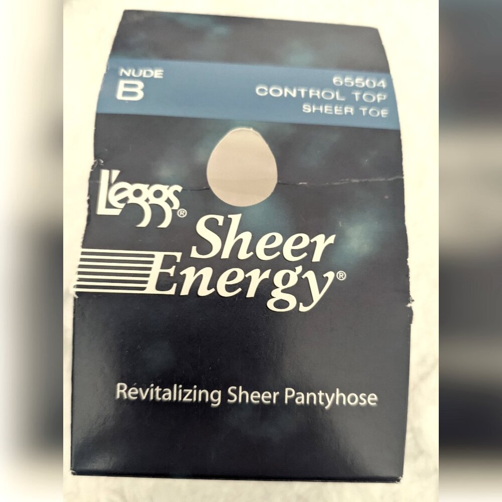 L'eggs Sheer Energy Revitalizing Sheer Pantyhose/Stockings, Sz B (Medium), Nude